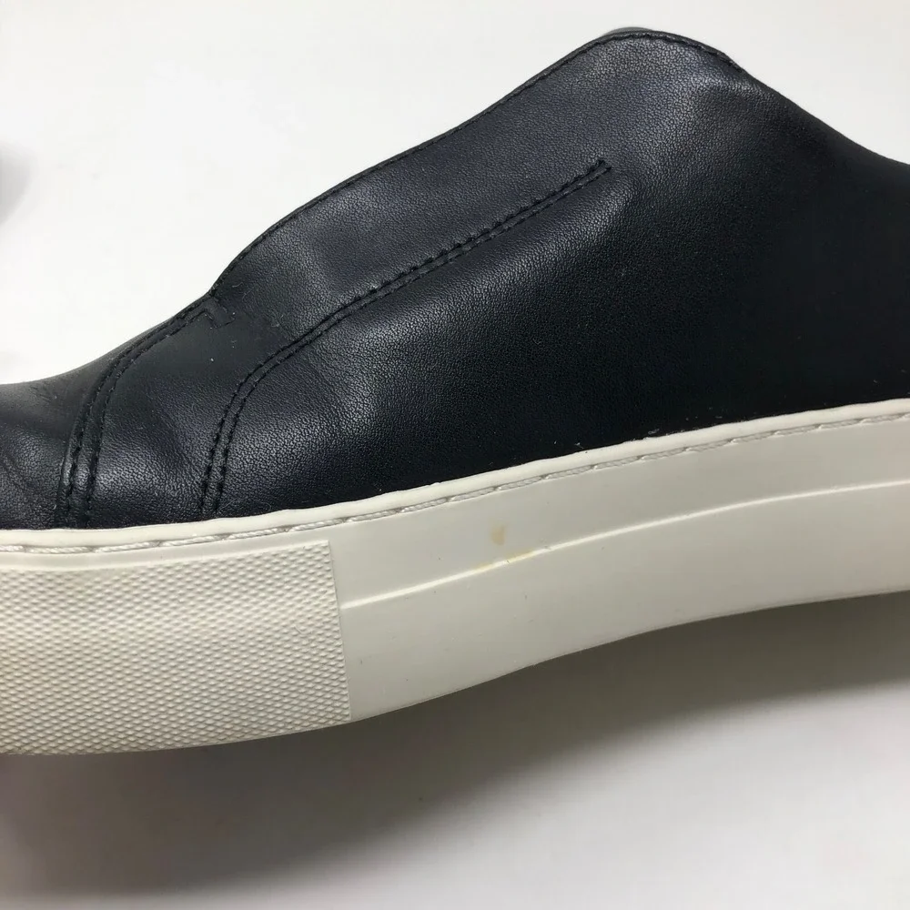 J Slides Noel Platform Sneakers Womens 10 Regular Black Leather Comfort
